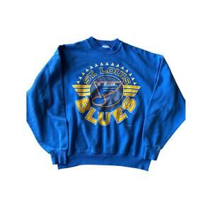 Vintage ‘93 NHL St. Louis Blues Hanes XL Blue Crewneck